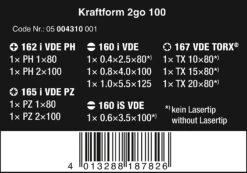 Wera 004310 Kraftform 2go 100 VDE 1000V Electrician’s Screwdriver Set 11 Piece -Tools Discounts 004310 20