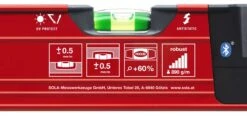 Sola RED 120 Digital Electronic Bluetooth 120cm Aluminium Box Spirit Level With Inclinometer IP65 01731401 -Tools Discounts 01730801 8 1