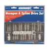Kincrome 13784 Hex & Spline Drive Set 23 Piece 1/2″ Drive