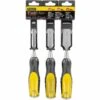 Stanley 16-970 FATMAX 3 Piece Thru-Tang Butt Wood Chisels 12mm, 18mm, 25mm – 3 Piece Set -Tools Discounts 16 970
