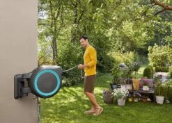 Gardena 18620-20 Wall Mounted Ga 13mm Garden Hose Box Reel Roll-Up M/L 25m -Tools Discounts 18620 20 6