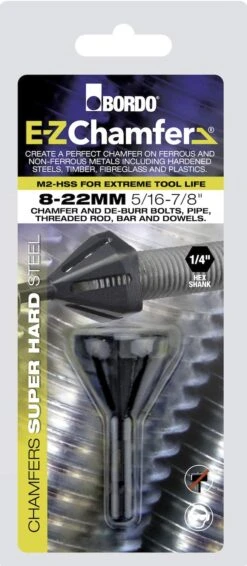 Bordo 2210-822 8-22mm E-Z Chamfer Hex Shank De-Burring & Chamfering Tool 9 Bordo 2210-822 8-22mm E-Z Chamfer Hex Shank De-Burring & Chamfering Tool -Tools Discounts 2210 822 2