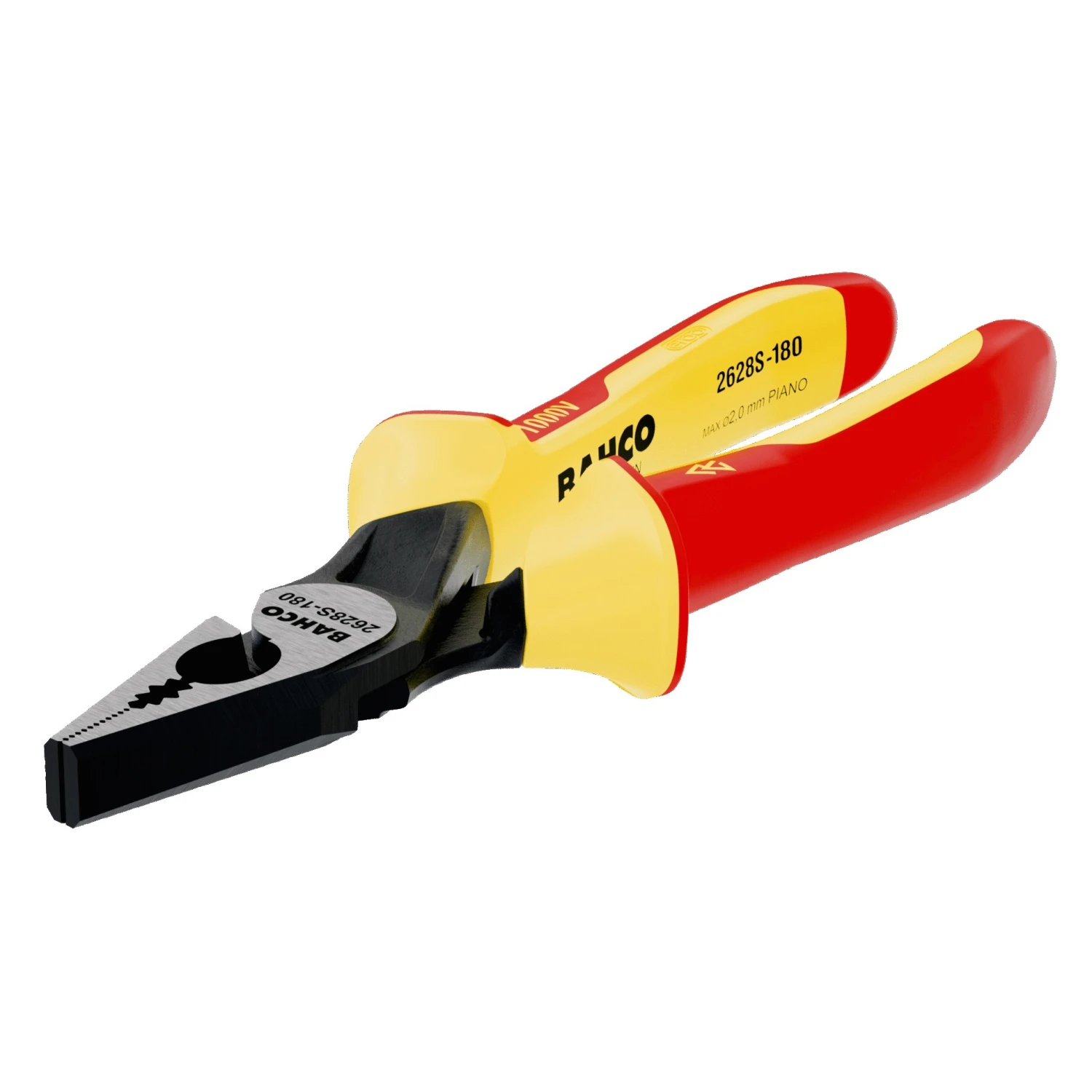 Bahco 2628 S-200N ERGO™ Combination Pliers With Insulated Dual-Component Handles And Phosphate Finish 8″ 200 Mm 3 Bahco 2628 S-200N ERGO™ Combination Pliers With Insulated Dual-Component Handles And Phosphate Finish 8″ 200 Mm