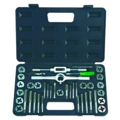 Saber By Bordo 8050-S4 39 Piece Tungsten Steel S4 Tap & Die Set Metric + 1/8″ NPT