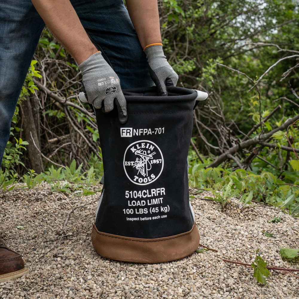 KLEIN Tools A-5104CLRFR Canvas Bucket Tool Bag, Flame-Resistant, Top-Closing, 30.5cm 9 KLEIN Tools A-5104CLRFR Canvas Bucket Tool Bag, Flame-Resistant, Top-Closing, 30.5cm - Image 7