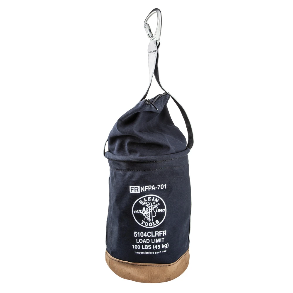 KLEIN Tools A-5104CLRFR Canvas Bucket Tool Bag, Flame-Resistant, Top-Closing, 30.5cm 3 KLEIN Tools A-5104CLRFR Canvas Bucket Tool Bag, Flame-Resistant, Top-Closing, 30.5cm