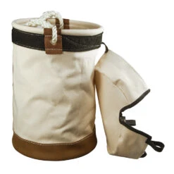 KLEIN Tools A-5104VT Canvas Tool Bucket Bag, Leather-Bottomed Bucket With Top -Tools Discounts 5104vt alt2