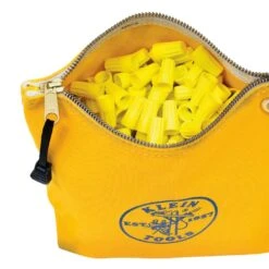 KLEIN Tools A-5539YEL Zippered Bag, Canvas Tool Pouch, 25.4 Cm, Yellow -Tools Discounts 5539yel app1