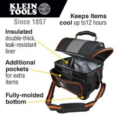 KLEIN Tools A-55601 Tradesman Pro™ Soft Lunch Box Cooler, 11L -Tools Discounts 55601 callout1 b scaled 1