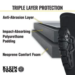 KLEIN Tools A-60611 Heavy Duty Knee Pad Sleeves, Size L/XL -Tools Discounts 60511 60611 callout 3 scaled 3