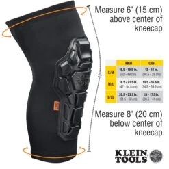 KLEIN Tools A-60611 Heavy Duty Knee Pad Sleeves, Size L/XL -Tools Discounts 60511 60611 callouts2 scaled 3