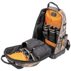 KLEIN Tools A-62800BPCAMO Tradesman Pro™ XL Tool Bag Backpack, 40 Pockets, Camo -Tools Discounts 62800bpcamo beautyl open
