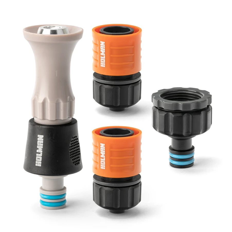 Holman 6540H Grip ‘n’ Lock 12mm Plastic Garden Hi-Flow Nozzle & Connector Set 3 Holman 6540H Grip ‘n’ Lock 12mm Plastic Garden Hi-Flow Nozzle & Connector Set