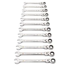 GEARWRENCH 87025 12 Piece 12 Point Metric 90T Flex Combination Ratcheting Spanner Set Bonus 10 Piece SAE Set 10 GEARWRENCH 87025 12 Piece 12 Point Metric 90T Flex Combination Ratcheting Spanner Set Bonus 10 Piece SAE Set -Tools Discounts 8025