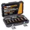 GEARWRENCH 86071 10 Piece 1/2″ Square Drive Metric & SAE Bolt Biter™ Impact Extraction Twist Socket Set -Tools Discounts 86071