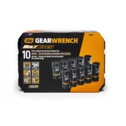 GEARWRENCH 86071 10 Piece 1/2″ Square Drive Metric & SAE Bolt Biter™ Impact Extraction Twist Socket Set -Tools Discounts 86071 2