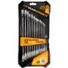 GEARWRENCH 87023 12 Piece 12 Point Metric 90T Combination Ratcheting Spanner Wrench Set -Tools Discounts 87023
