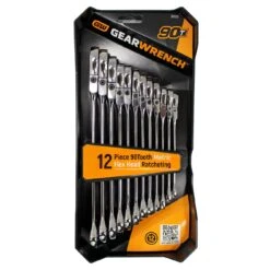 GEARWRENCH 87025 12 Piece 12 Point Metric 90T Flex Combination Ratcheting Spanner Set Bonus 10 Piece SAE Set 8 GEARWRENCH 87025 12 Piece 12 Point Metric 90T Flex Combination Ratcheting Spanner Set Bonus 10 Piece SAE Set -Tools Discounts 87025