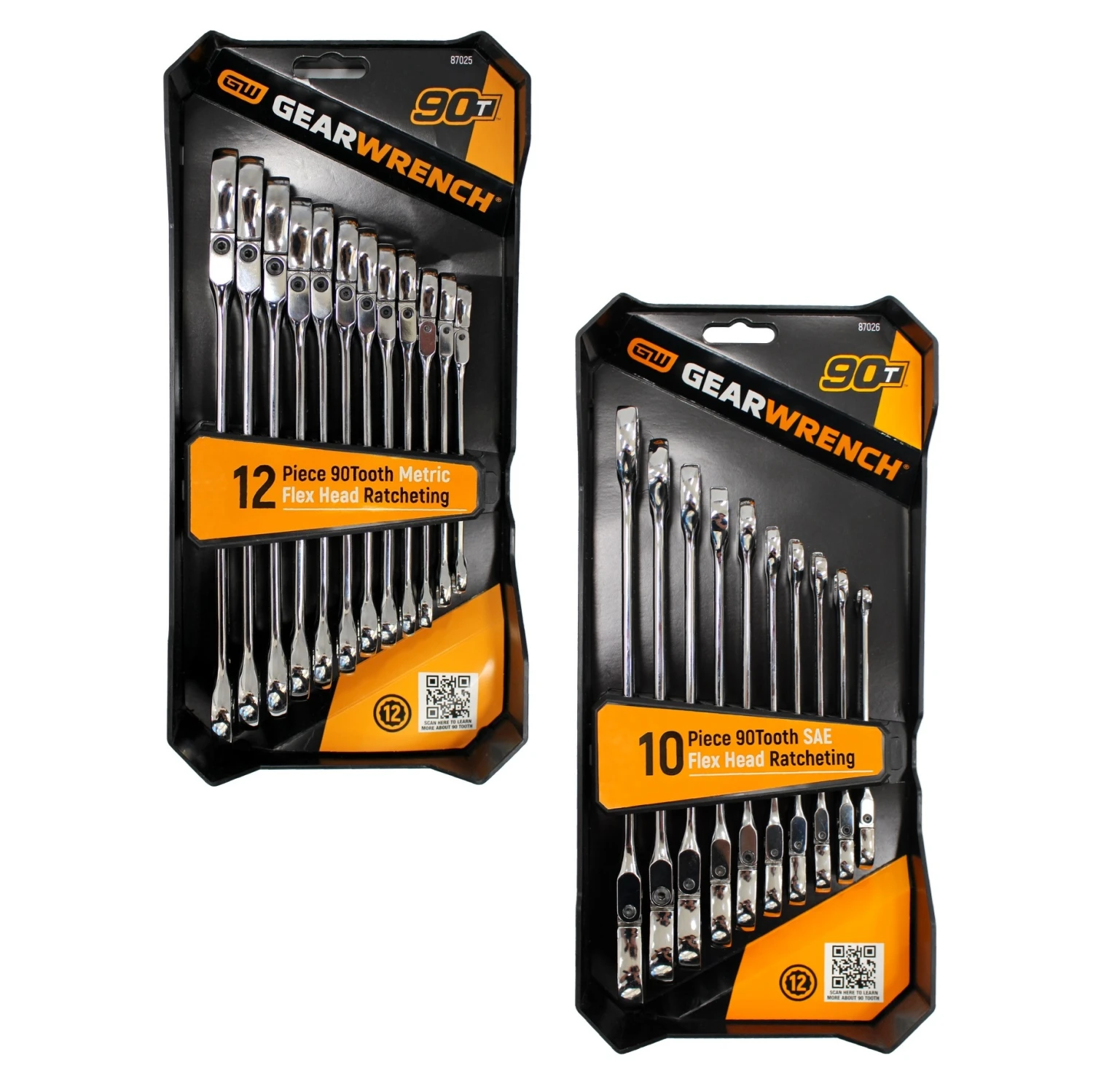 GEARWRENCH 87025 12 Piece 12 Point Metric 90T Flex Combination Ratcheting Spanner Set Bonus 10 Piece SAE Set 3 GEARWRENCH 87025 12 Piece 12 Point Metric 90T Flex Combination Ratcheting Spanner Set Bonus 10 Piece SAE Set
