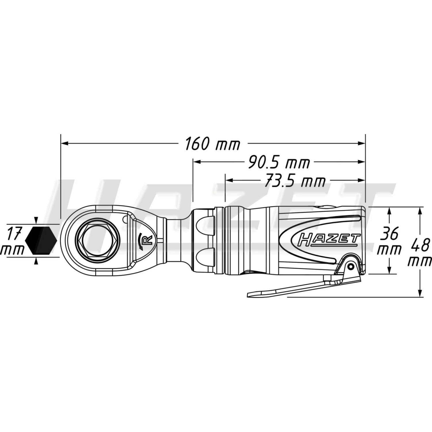 Hazet 9023M-1 4 Piece Mini 1/4″ & 3/8” Drive Multifunctional Air Pneumatic Ratchet With Interchangeable Heads 10 Hazet 9023M-1 4 Piece Mini 1/4″ & 3/8” Drive Multifunctional Air Pneumatic Ratchet With Interchangeable Heads - Image 8