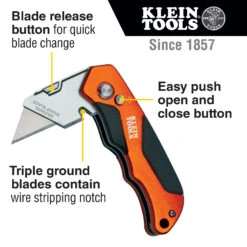 Klein Tools A-44131 Folding Utility Knife -Tools Discounts A 44131 11