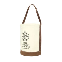 KLEIN Tools A-5104 Canvas Bucket Tool Bag With Leather Bottom, 30.5cm