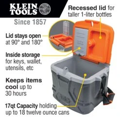 KLEIN Tools A-55600 Tradesman Pro™ Tough Box Cooler, 16.1L -Tools Discounts A 55600 11