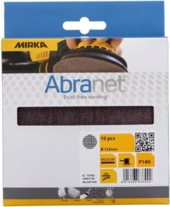 Mirka AE232F1018 Abranet Sanding Discs 125mm Grip P180 Grit 10 Pack -Tools Discounts AE232F1018 2