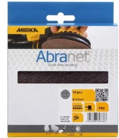 Mirka AE232F1080 Abranet Sanding Discs 125mm Grip P80 Grit 10 Pack -Tools Discounts AE232F1080 1