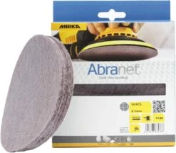 Mirka AE241F1018 Abranet Sanding Discs 150mm Grip P180 Grit 10 Pack -Tools Discounts AE241F1018 2