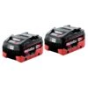 Metabo 18V 8.0Ah LiHD Lithium-Ion Twin Battery Pack – 2x 8Ah Batteries AU32102800 -Tools Discounts AU32102800
