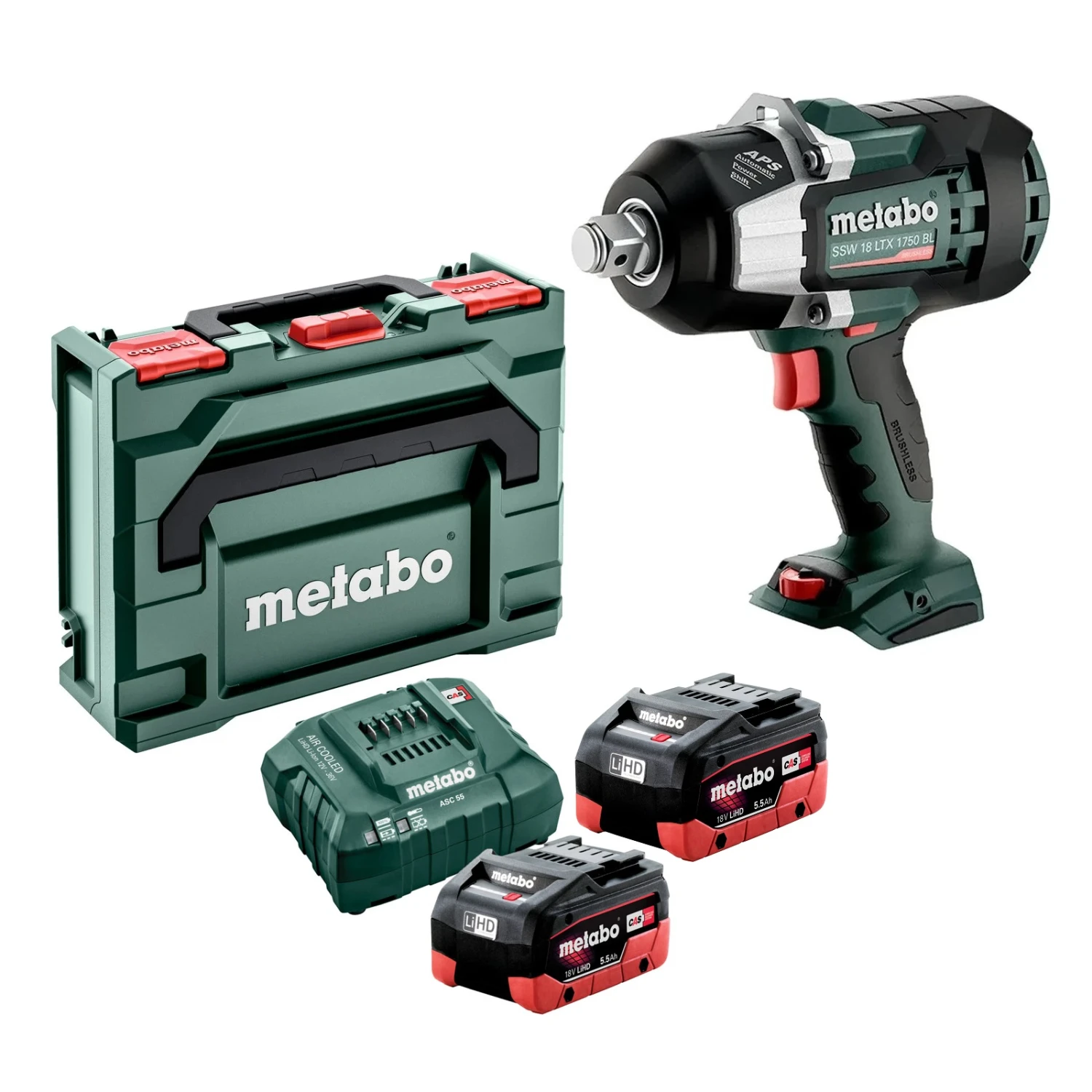 Metabo SSW 18 LTX 1750 BL 5.5 K 18V 5.5Ah Lithium-ion Cordless Brushless 2100Nm 3/4″ High Torque Impact Wrench Combo Kit AU60240200 3 Metabo SSW 18 LTX 1750 BL 5.5 K 18V 5.5Ah Lithium-ion Cordless Brushless 2100Nm 3/4″ High Torque Impact Wrench Combo Kit AU60240200