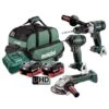 Metabo AU68306055 18V 5.5Ah LiHD Lithium-Ion Brushless Cordless Hammer Drill/Driver, Impact Driver & Angle Grinder With Slide Switch Kit BL3SB2HD5.5X -Tools Discounts AU68306055
