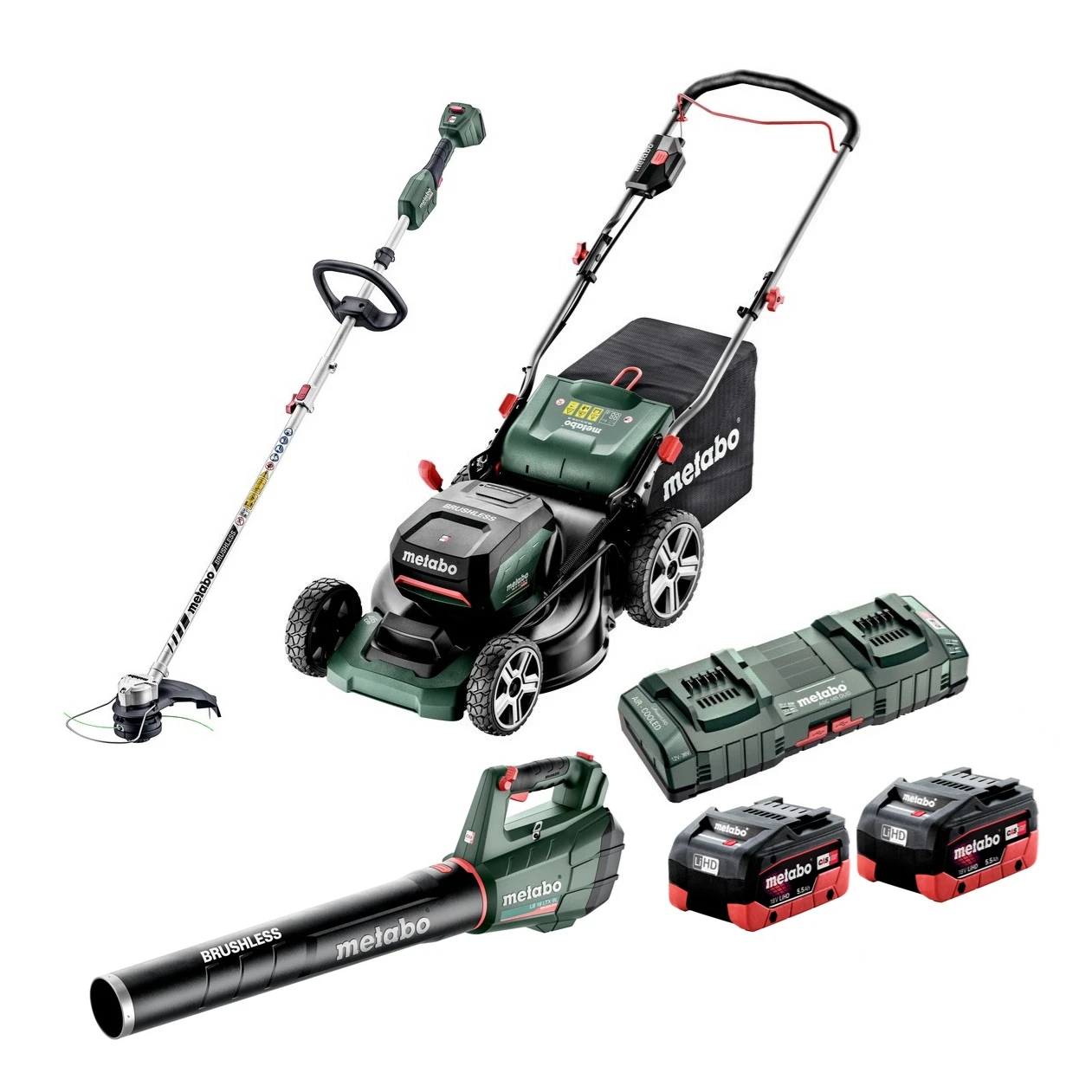 Metabo AU68307750 36V (2x18V) Ultimate 5.5Ah Lithium-Ion Cordless Brushless Garden Start Up 3 Piece Combo Kit – Mower, Blower & Line Trimmer 3 Metabo AU68307750 36V (2x18V) Ultimate 5.5Ah Lithium-Ion Cordless Brushless Garden Start Up 3 Piece Combo Kit – Mower, Blower & Line Trimmer