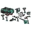 Metabo AU69000170 18V 5.5Ah LiHD Lithium-Ion Mega Brushless 10 Piece Combo Kit MET18MX10LB3HD5.5BS