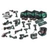 Metabo AU69000230 18V 5.5Ah LiHD Lithium-Ion Mega Brushless 15 Piece Combo Kit MET18MX15LB4HD455GU