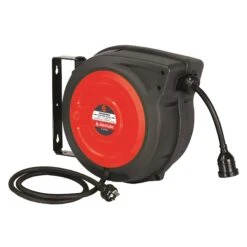 Alemlube CR30060 Workshop Electrical Cable Reel 240V 15Amp 20m Auto Rewind