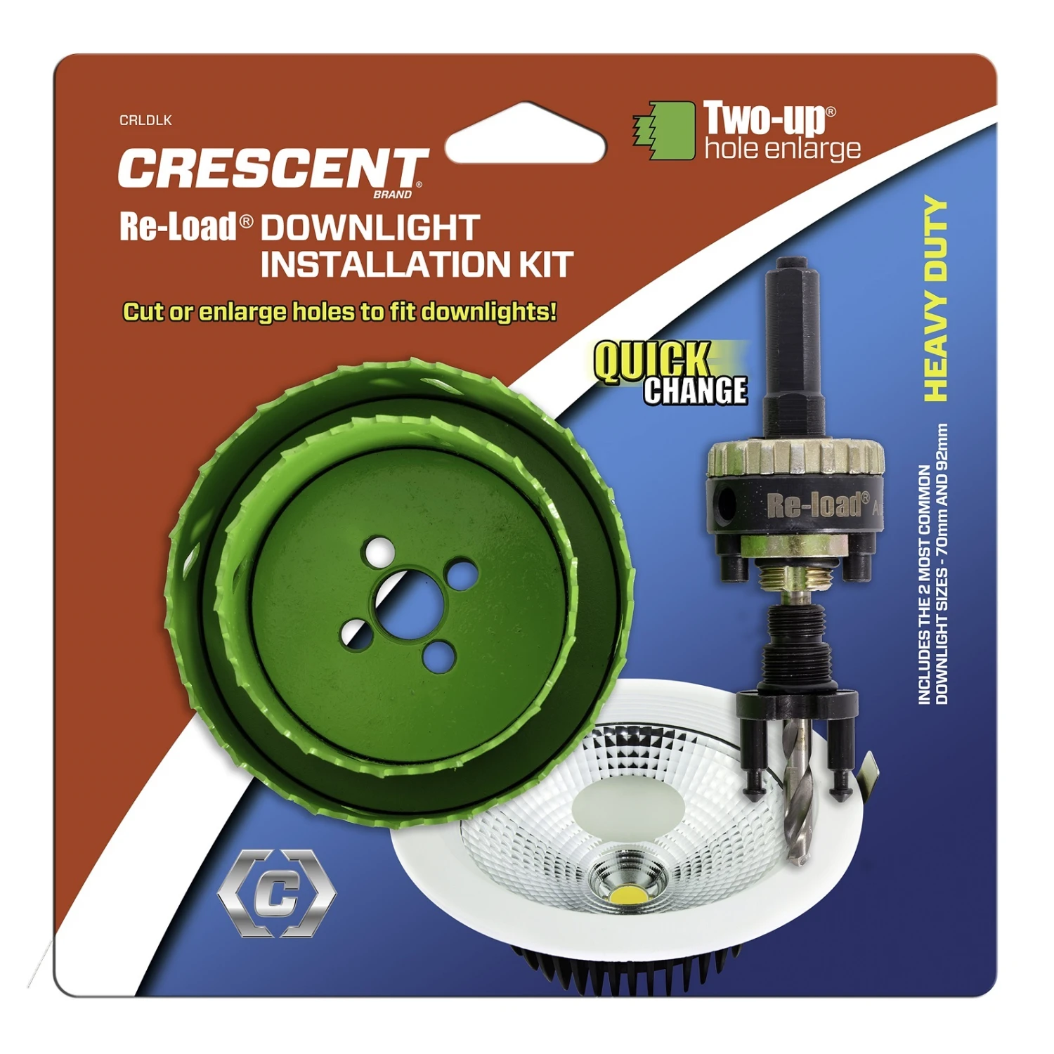 Crescent CRLDLK Re-Load HD Cobalt HSS Downlight Installation Kit 70mm 92mm 3 Crescent CRLDLK Re-Load HD Cobalt HSS Downlight Installation Kit 70mm 92mm