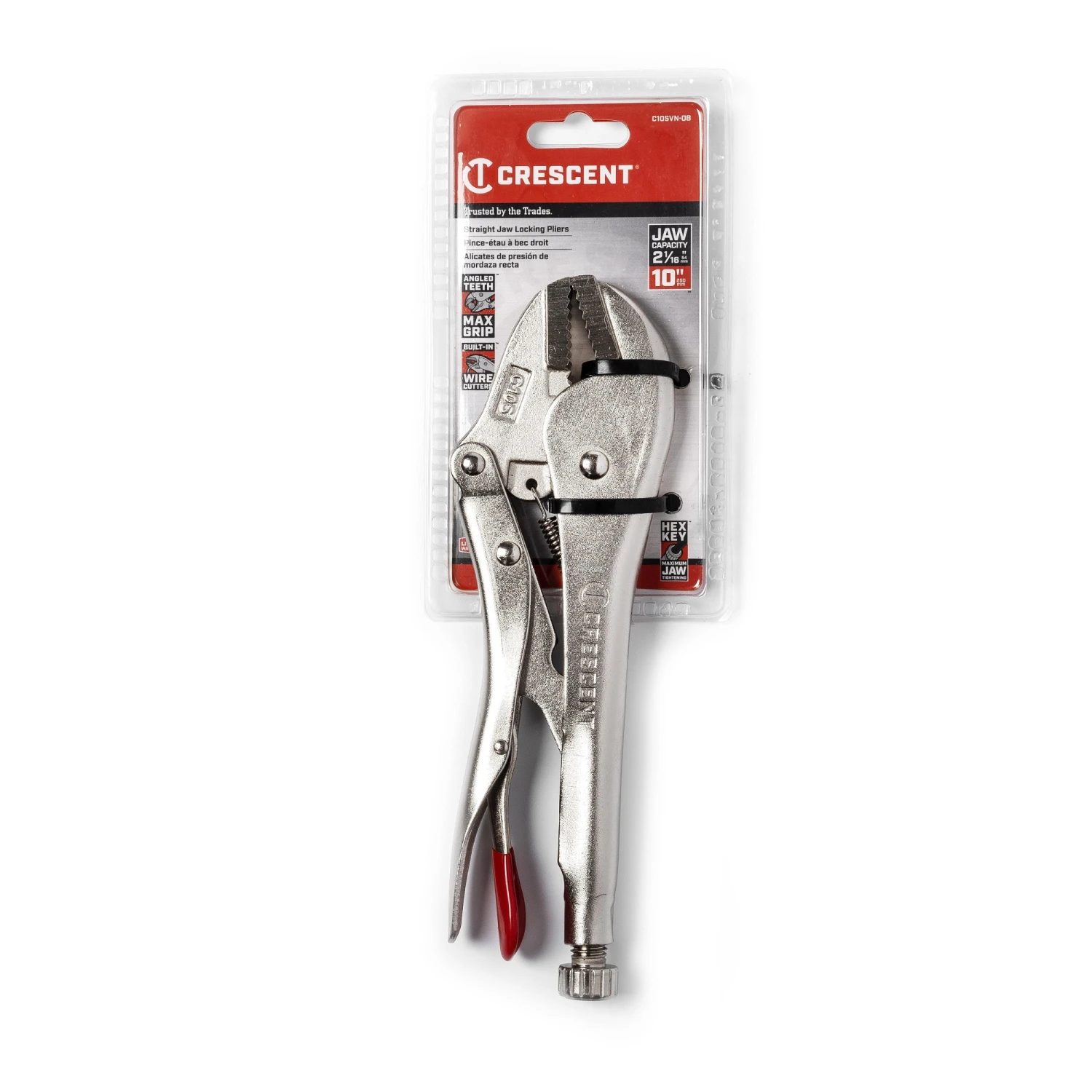 CRESCENT C10SVN-08 10″ 250mm Straight Jaw Locking Pliers 4 CRESCENT C10SVN-08 10″ 250mm Straight Jaw Locking Pliers - Image 2