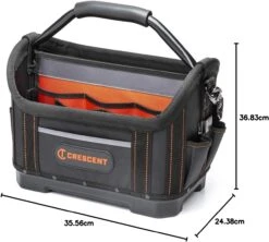 CRESCENT CTB1410 Heavy Duty 350mm 14″ Tradesman Open Top Tool Bag 13 CRESCENT CTB1410 Heavy Duty 350mm 14″ Tradesman Open Top Tool Bag -Tools Discounts CTB1410 12