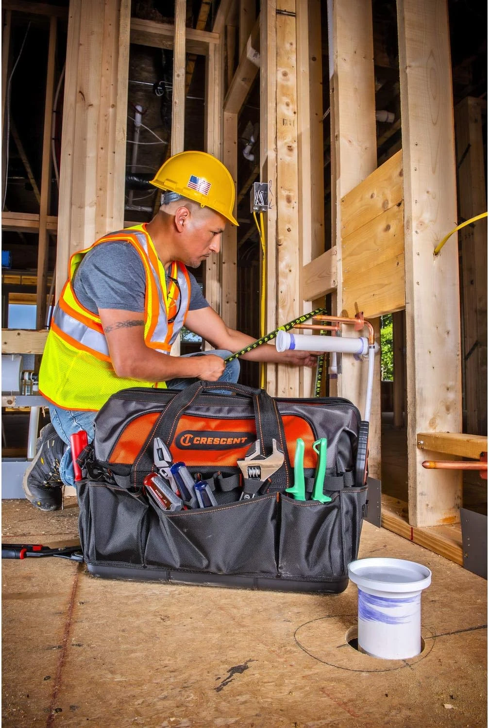 CRESCENT CTB2010 Heavy Duty 500mm 20″ Contractor Tool Bag 10 CRESCENT CTB2010 Heavy Duty 500mm 20″ Contractor Tool Bag - Image 8