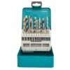 Makita D-46399 18 Piece Metric Combination Drill Bit Set In A Metal Case -Tools Discounts D 46399