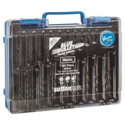 Sutton Tools D102SM101 Jobber Blue Bullet D102 Twist Drills – Drill Bit Set 101 Piece Metric -Tools Discounts D102SM101 1
