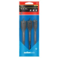 Sutton Tools D501SS3 Impact Spade Bit Set 3 Piece Metric 19mm, 22mm, 25mm