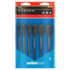 Sutton Tools D501SS6W Impact Spade Bit Set 6 Piece Metric 10mm-25mm