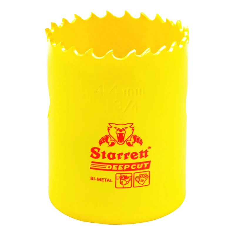 Starrett DCH0134-G 44mm / 1-3/4″ VNP Deep Cut Bi-Metal Hole Saw 00434 3 Starrett DCH0134-G 44mm / 1-3/4″ VNP Deep Cut Bi-Metal Hole Saw 00434