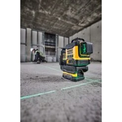 DeWALT DCLE34031D1-XE 18V 2.0Ah Lithium-Ion Compact Cordless Rechargeable Green Beam Self Levelling X3 360 Degree Cross Multi-Line Laser Level Kit -Tools Discounts DCLE34031D1 XE 12