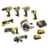 DeWALT DCZ898P2-XE 18V XR 5.0Ah XR Lithium-Ion Brushless 8 Piece Combo Kit -Tools Discounts DCZ898P2 XE
