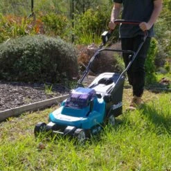 Makita DLM382CT2 36V (18Vx2) 5.0Ah Lithium-Ion Cordless Lawn Mower 380mm (15″) Combo Kit -Tools Discounts DLM382CT2 1