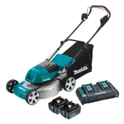 Makita DLM464PG2 36V (18Vx2) Brushless 6.0Ah Lithium-Ion Cordless Lawn Mower 460mm 18” Combo Kit
